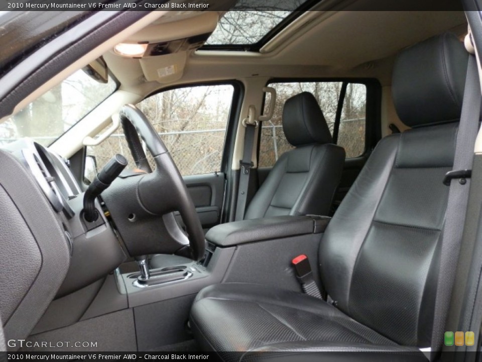 Charcoal Black Interior Front Seat for the 2010 Mercury Mountaineer V6 Premier AWD #74505563