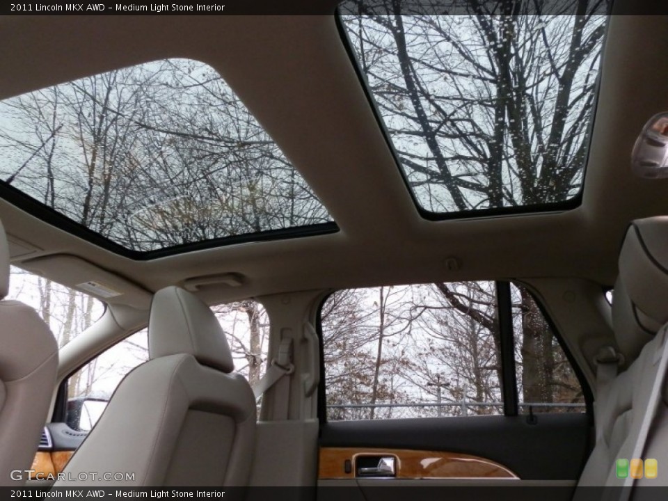 Medium Light Stone Interior Sunroof for the 2011 Lincoln MKX AWD #74506061
