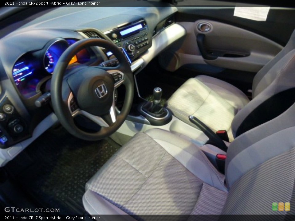 Gray Fabric Interior Prime Interior for the 2011 Honda CR-Z Sport Hybrid #74506112