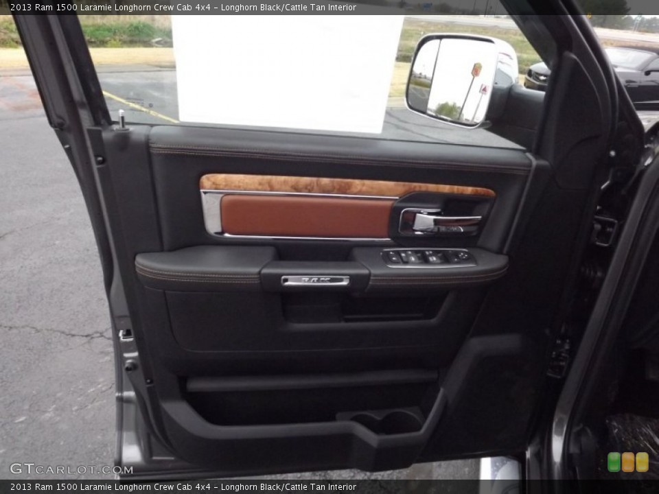 Longhorn Black/Cattle Tan Interior Door Panel for the 2013 Ram 1500 Laramie Longhorn Crew Cab 4x4 #74506562
