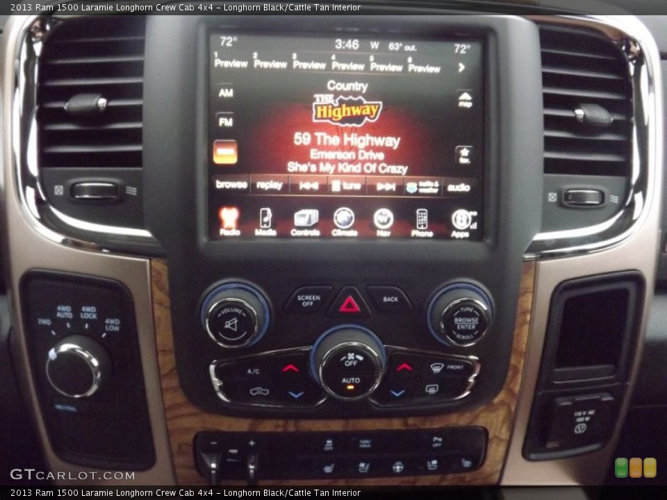 Longhorn Black/Cattle Tan Interior Controls for the 2013 Ram 1500 Laramie Longhorn Crew Cab 4x4 #74506841