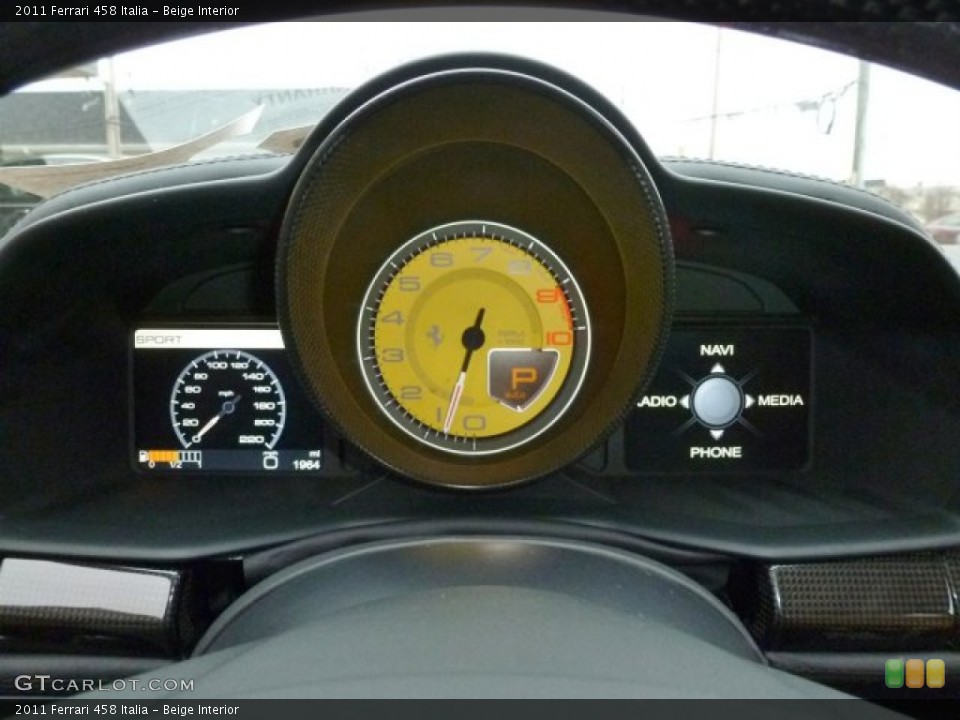 Beige Interior Gauges for the 2011 Ferrari 458 Italia #74507888