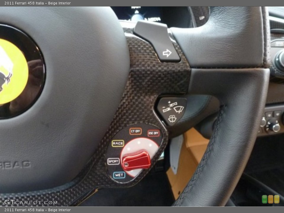Beige Interior Controls for the 2011 Ferrari 458 Italia #74507972
