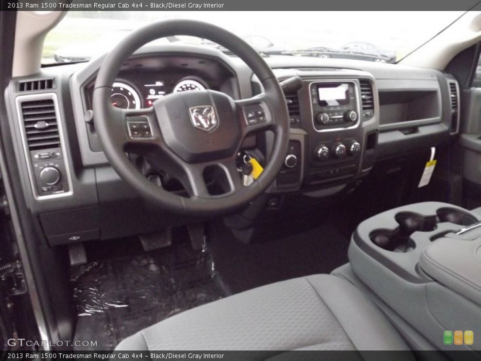 Black/Diesel Gray Interior Prime Interior for the 2013 Ram 1500 Tradesman Regular Cab 4x4 #74510444