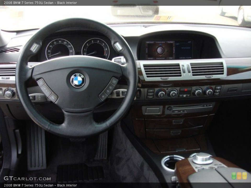 Black Interior Dashboard for the 2008 BMW 7 Series 750Li Sedan #74511335