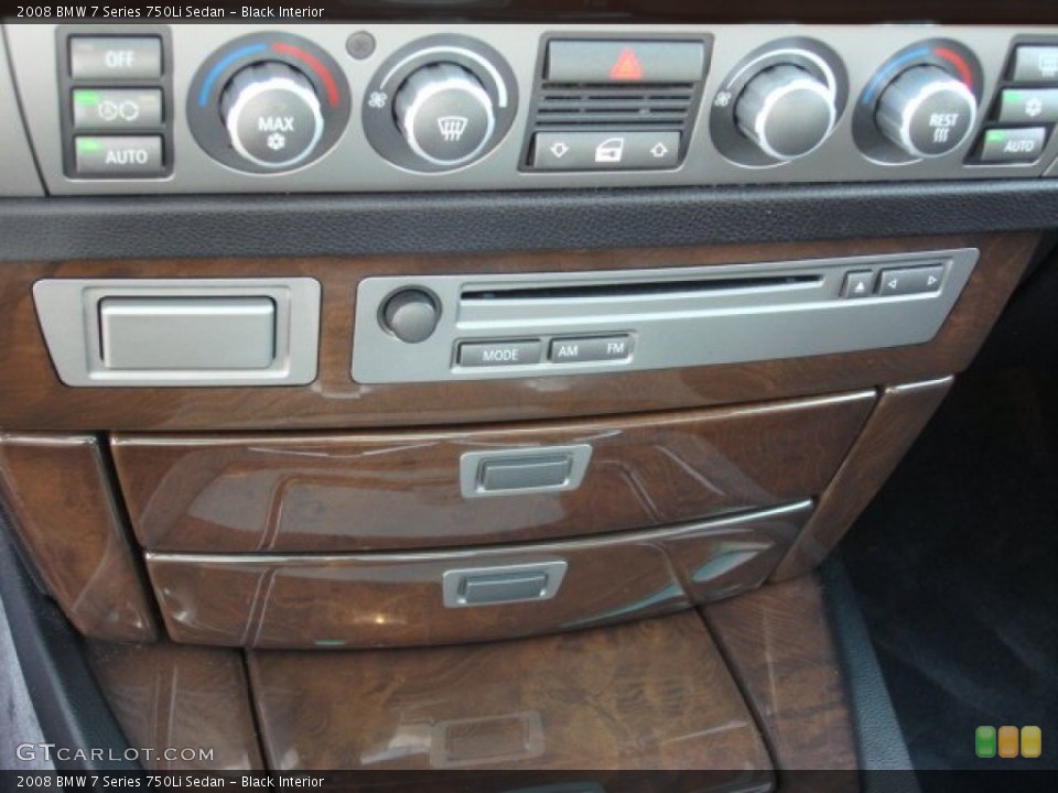 Black Interior Controls for the 2008 BMW 7 Series 750Li Sedan #74511424