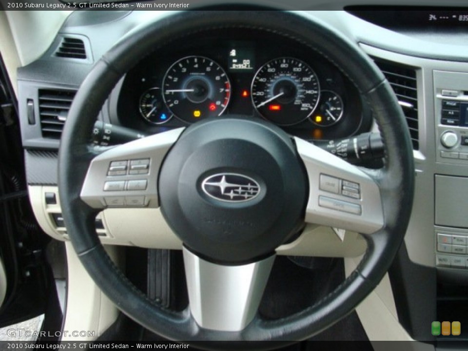 Warm Ivory Interior Steering Wheel for the 2010 Subaru Legacy 2.5 GT Limited Sedan #74511831
