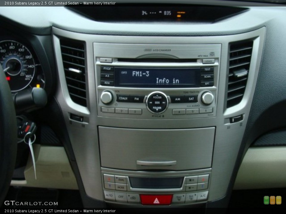 Warm Ivory Interior Controls for the 2010 Subaru Legacy 2.5 GT Limited Sedan #74511866