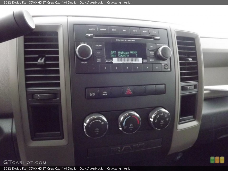 Dark Slate/Medium Graystone Interior Controls for the 2012 Dodge Ram 3500 HD ST Crew Cab 4x4 Dually #74512207