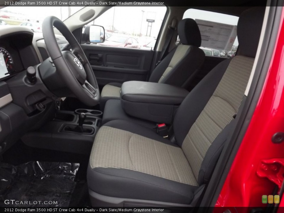 Dark Slate/Medium Graystone Interior Front Seat for the 2012 Dodge Ram 3500 HD ST Crew Cab 4x4 Dually #74512226