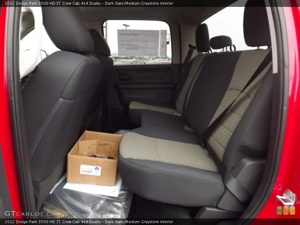 Dark Slate/Medium Graystone Interior Rear Seat for the 2012 Dodge Ram 3500 HD ST Crew Cab 4x4 Dually #74512292