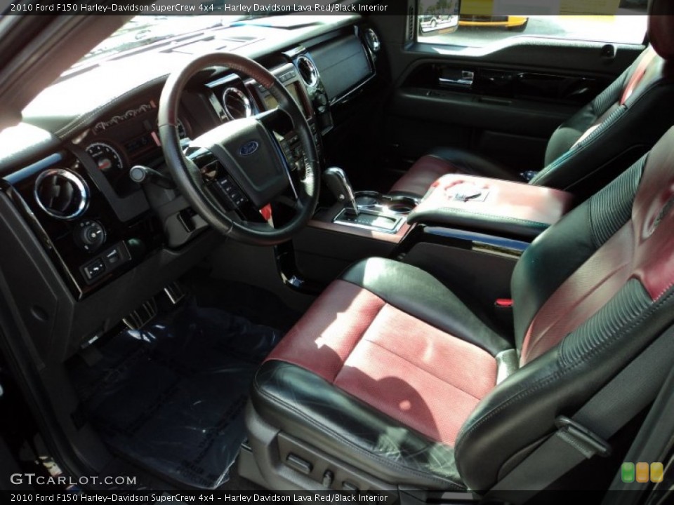 Harley Davidson Lava Red/Black Interior Photo for the 2010 Ford F150 Harley-Davidson SuperCrew 4x4 #74512613