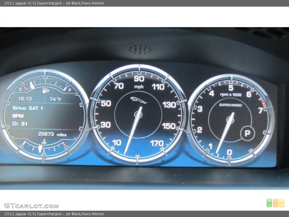 Jet Black/Ivory Interior Gauges for the 2011 Jaguar XJ XJ Supercharged #74512619