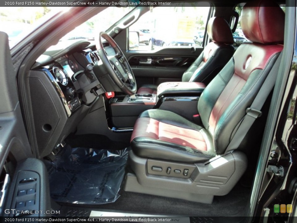 Harley Davidson Lava Red/Black Interior Front Seat for the 2010 Ford F150 Harley-Davidson SuperCrew 4x4 #74512635