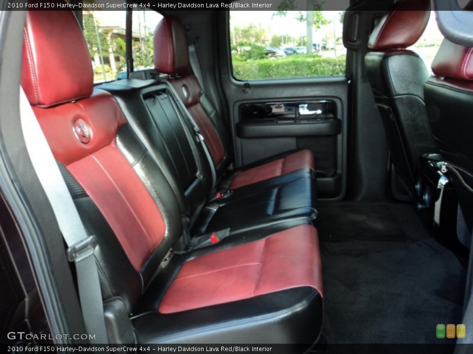 Harley Davidson Lava Red/Black Interior Rear Seat for the 2010 Ford F150 Harley-Davidson SuperCrew 4x4 #74512790