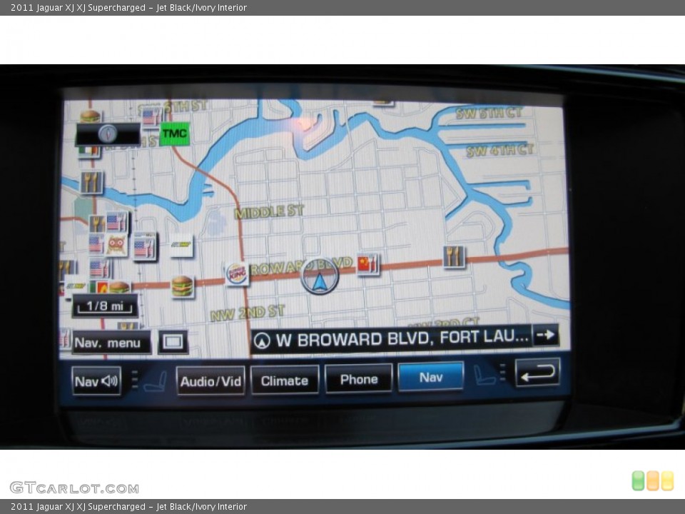 Jet Black/Ivory Interior Navigation for the 2011 Jaguar XJ XJ Supercharged #74513633