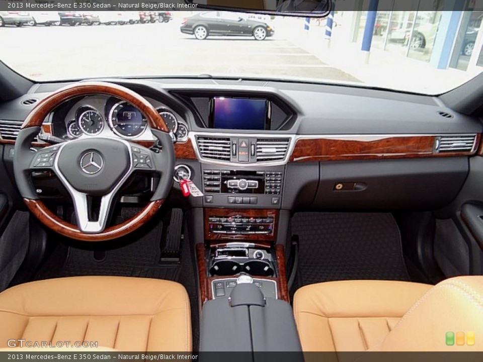 Natural Beige/Black Interior Dashboard for the 2013 Mercedes-Benz E 350 Sedan #74514125