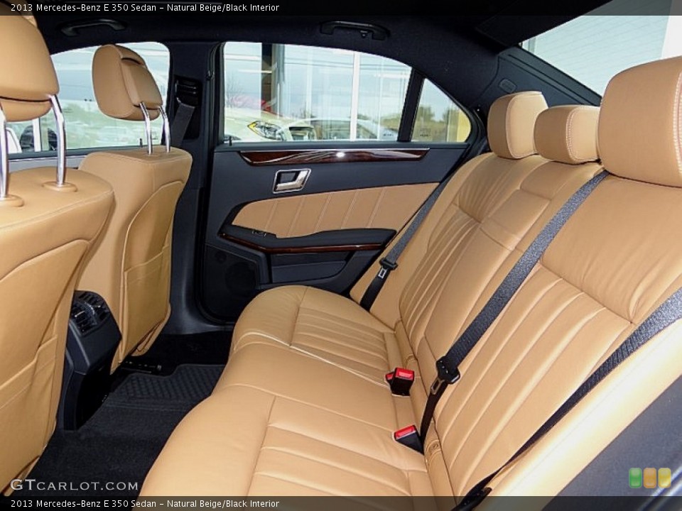 Natural Beige/Black Interior Rear Seat for the 2013 Mercedes-Benz E 350 Sedan #74514272