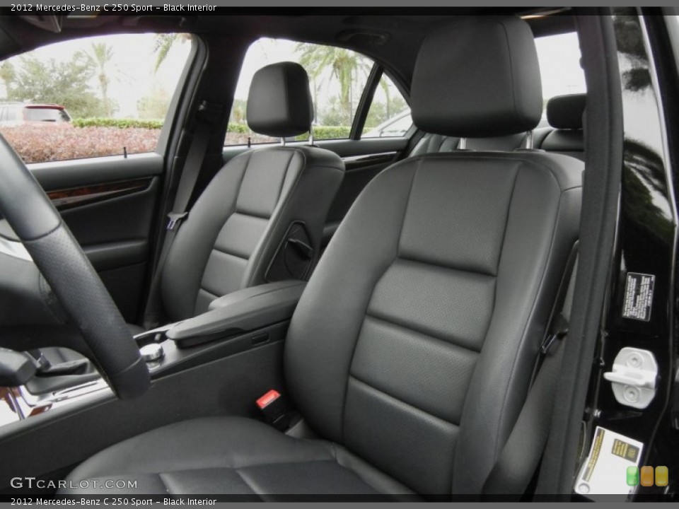 Black Interior Front Seat for the 2012 Mercedes-Benz C 250 Sport #74515265