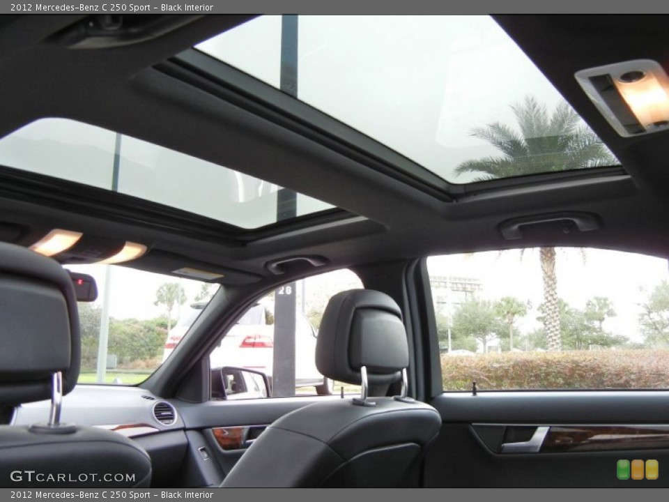 Black Interior Sunroof for the 2012 Mercedes-Benz C 250 Sport #74515394