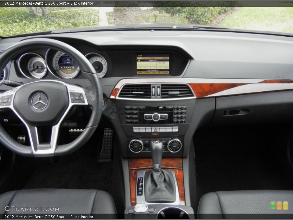Black Interior Dashboard for the 2012 Mercedes-Benz C 250 Sport #74515411
