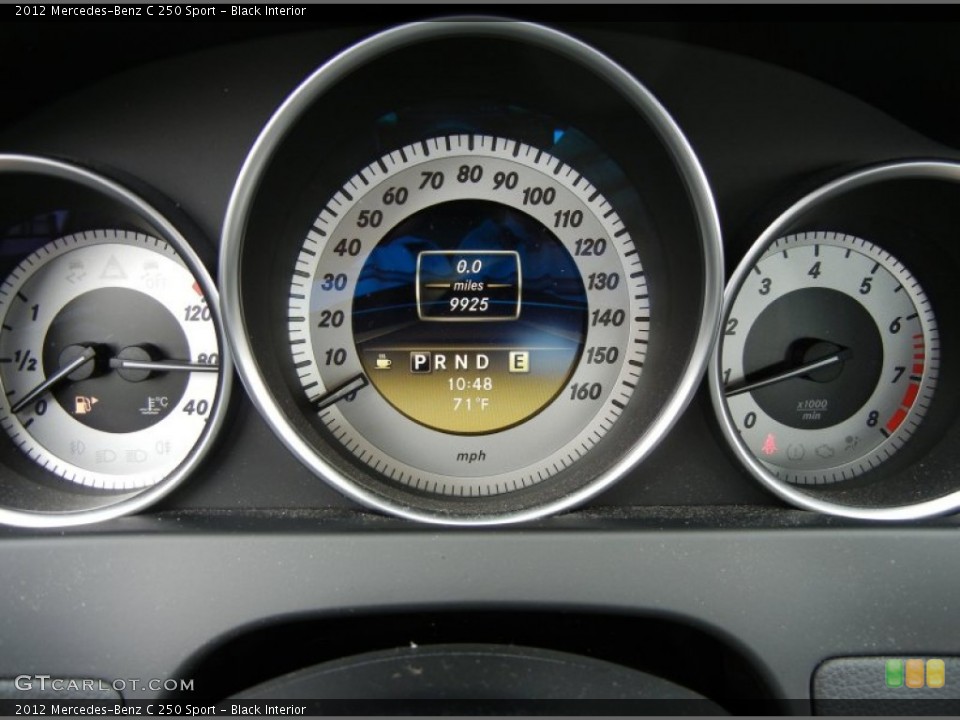 Black Interior Gauges for the 2012 Mercedes-Benz C 250 Sport #74515456