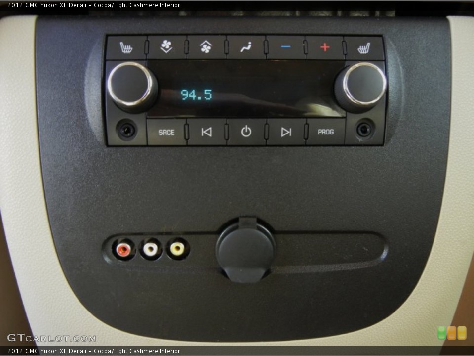 Cocoa/Light Cashmere Interior Controls for the 2012 GMC Yukon XL Denali #74516021