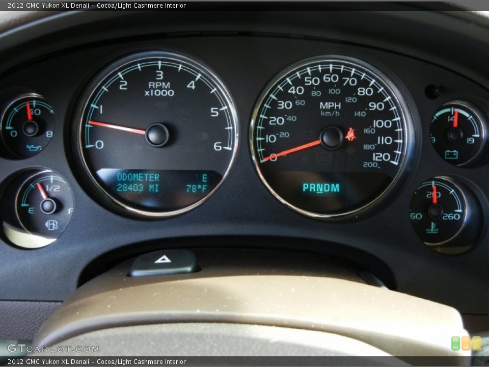 Cocoa/Light Cashmere Interior Gauges for the 2012 GMC Yukon XL Denali #74516219