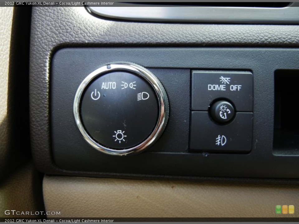 Cocoa/Light Cashmere Interior Controls for the 2012 GMC Yukon XL Denali #74516281