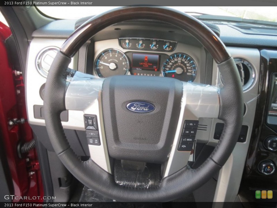 Black Interior Steering Wheel for the 2013 Ford F150 Platinum SuperCrew #74517719