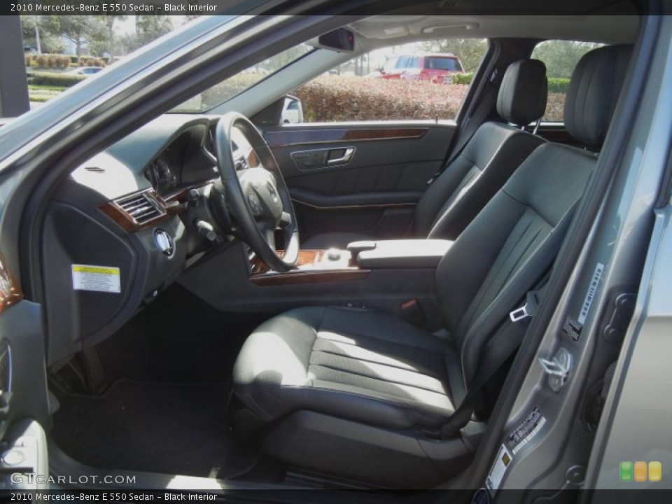 Black Interior Front Seat for the 2010 Mercedes-Benz E 550 Sedan #74517941