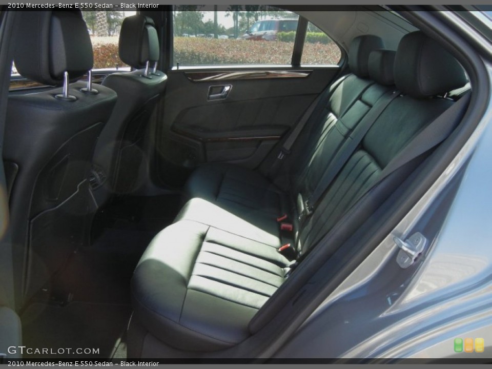 Black Interior Rear Seat for the 2010 Mercedes-Benz E 550 Sedan #74518007