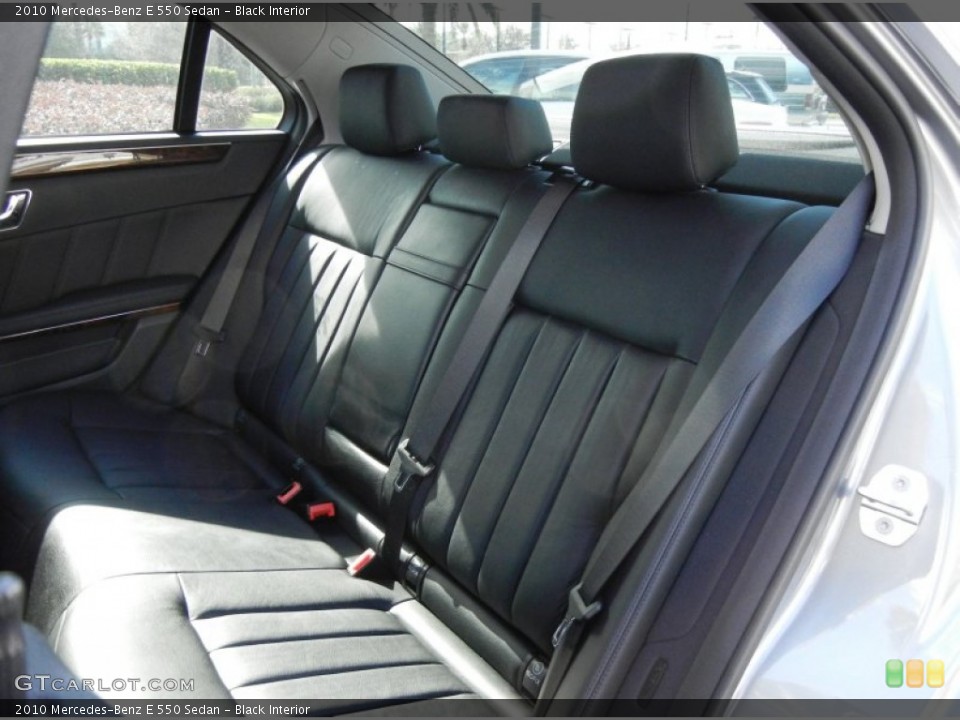 Black Interior Rear Seat for the 2010 Mercedes-Benz E 550 Sedan #74518030
