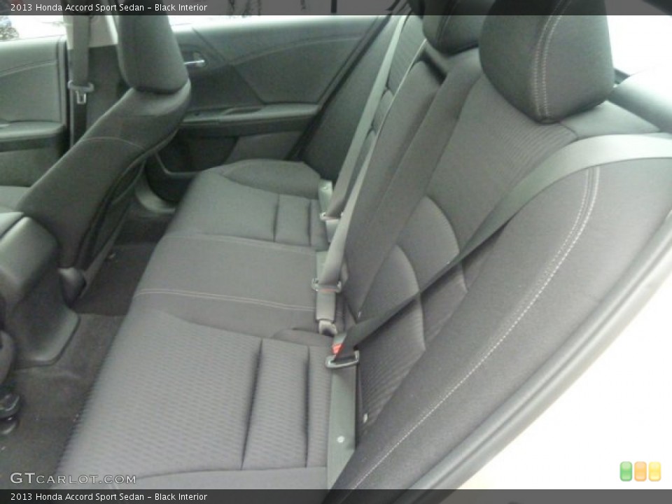 Black Interior Rear Seat for the 2013 Honda Accord Sport Sedan #74518406