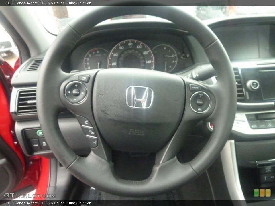 Black Interior Steering Wheel for the 2013 Honda Accord EX-L V6 Coupe #74519996