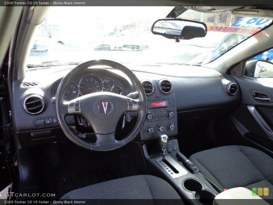 Ebony Black Interior Dashboard for the 2008 Pontiac G6 V6 Sedan #74521036