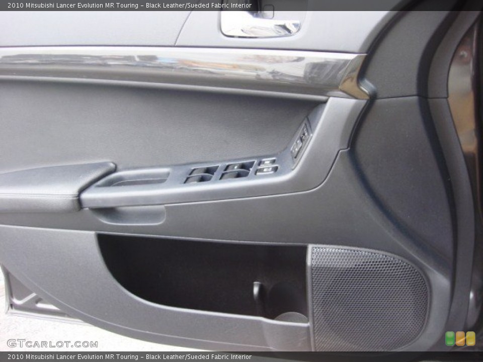 Black Leather/Sueded Fabric Interior Door Panel for the 2010 Mitsubishi Lancer Evolution MR Touring #74526899