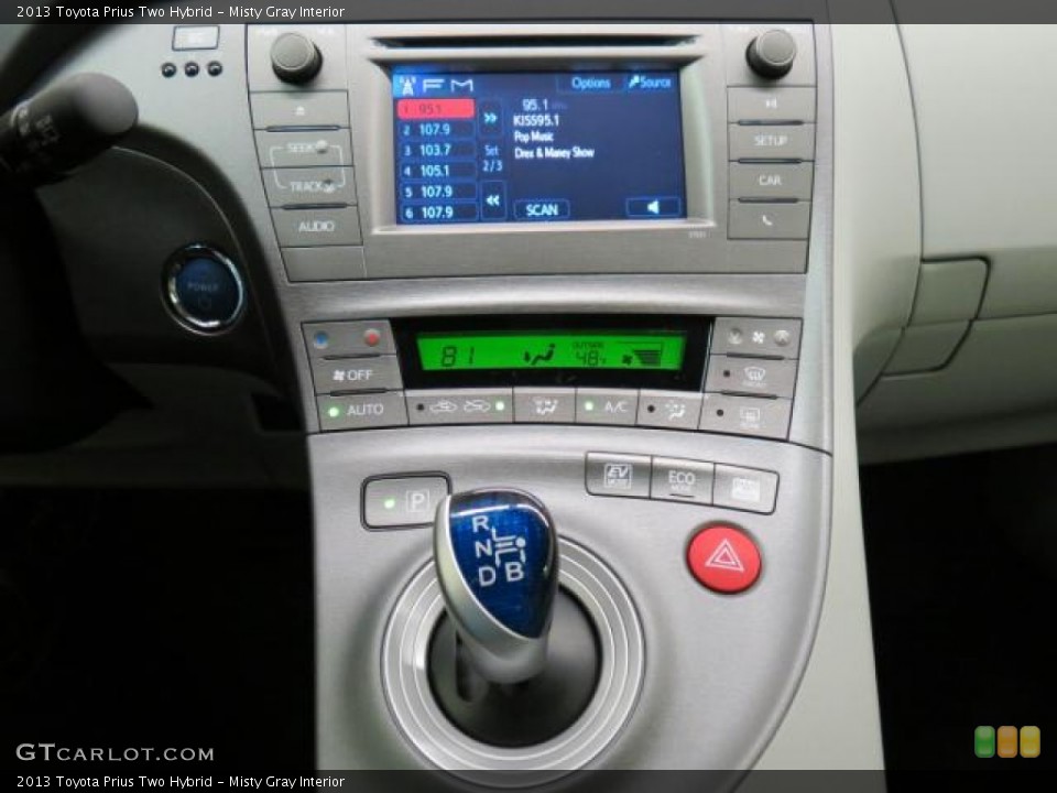Misty Gray Interior Controls for the 2013 Toyota Prius Two Hybrid #74527070