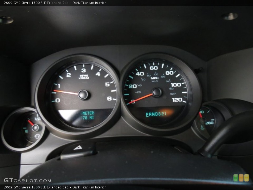 Dark Titanium Interior Gauges for the 2009 GMC Sierra 1500 SLE Extended Cab #74528318