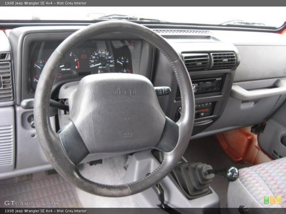 Mist Grey Interior Dashboard for the 1998 Jeep Wrangler SE 4x4 #74529050