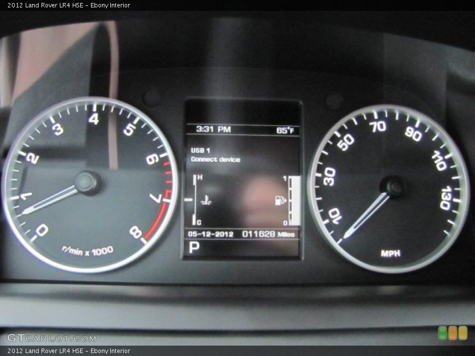Ebony Interior Gauges for the 2012 Land Rover LR4 HSE #74529056