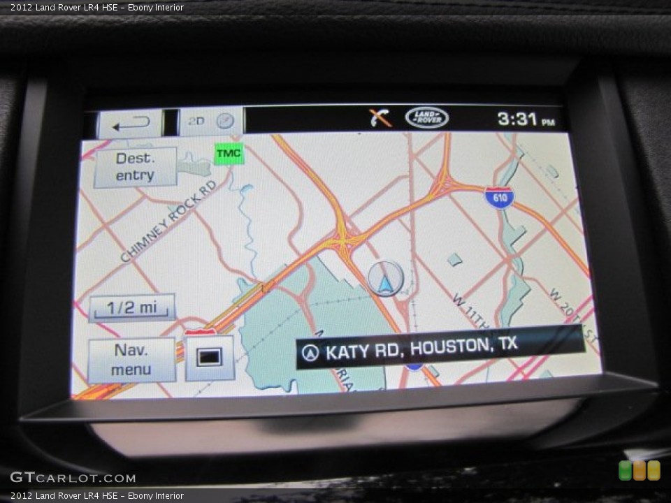 Ebony Interior Navigation for the 2012 Land Rover LR4 HSE #74529097