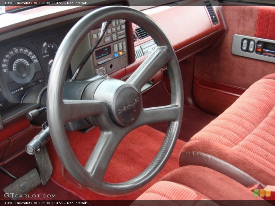 Red Interior Steering Wheel for the 1990 Chevrolet C/K C1500 454 SS #74529986
