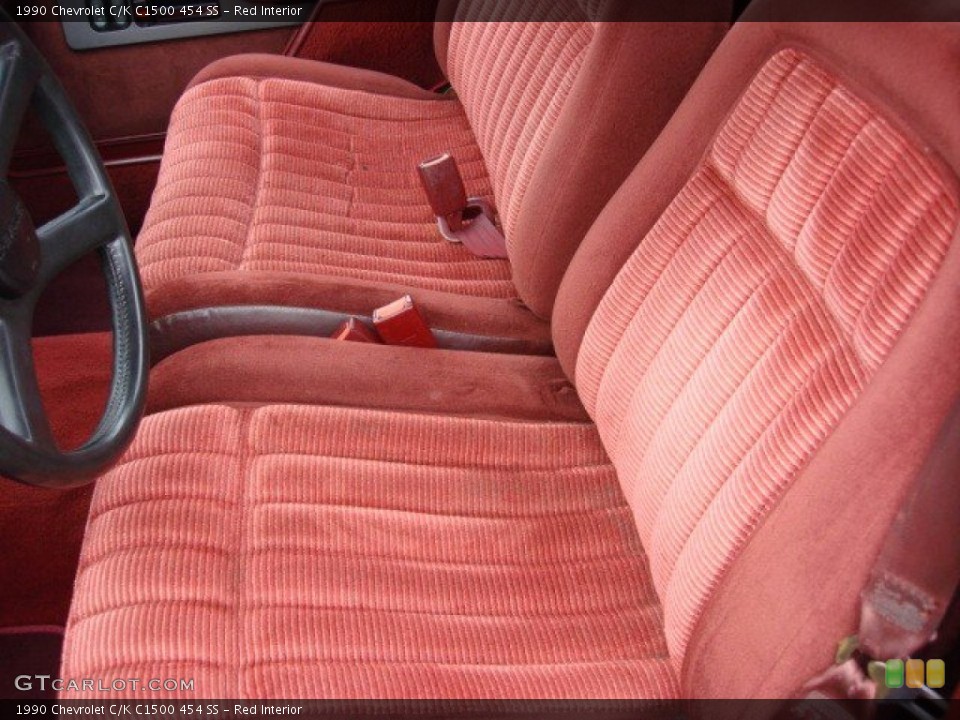 Red Interior Front Seat for the 1990 Chevrolet C/K C1500 454 SS #74530007