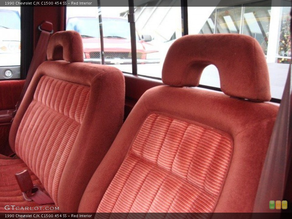 Red Interior Front Seat for the 1990 Chevrolet C/K C1500 454 SS #74530025