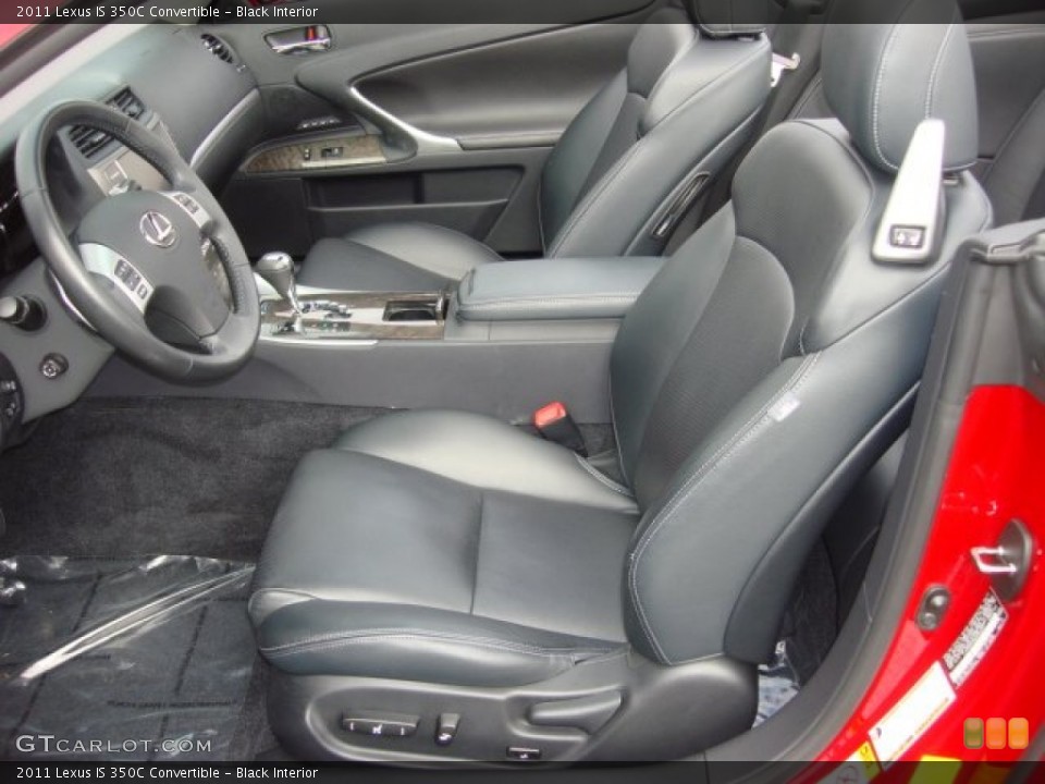 Black Interior Front Seat for the 2011 Lexus IS 350C Convertible #74535600