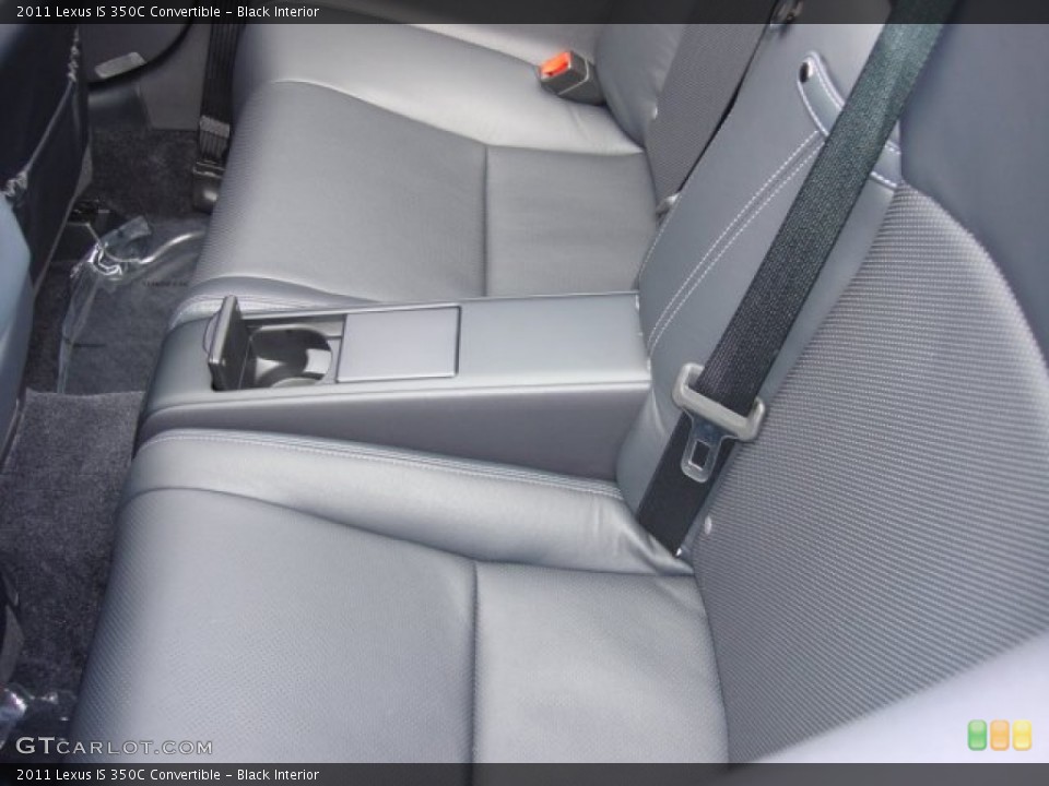Black Interior Rear Seat for the 2011 Lexus IS 350C Convertible #74535615