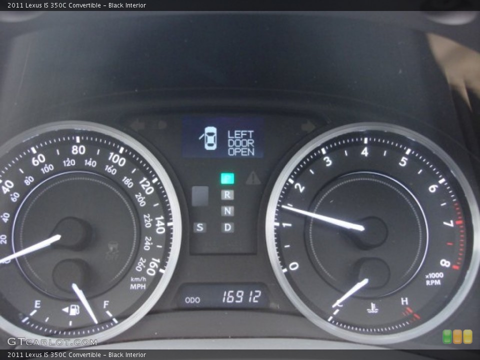 Black Interior Gauges for the 2011 Lexus IS 350C Convertible #74535668