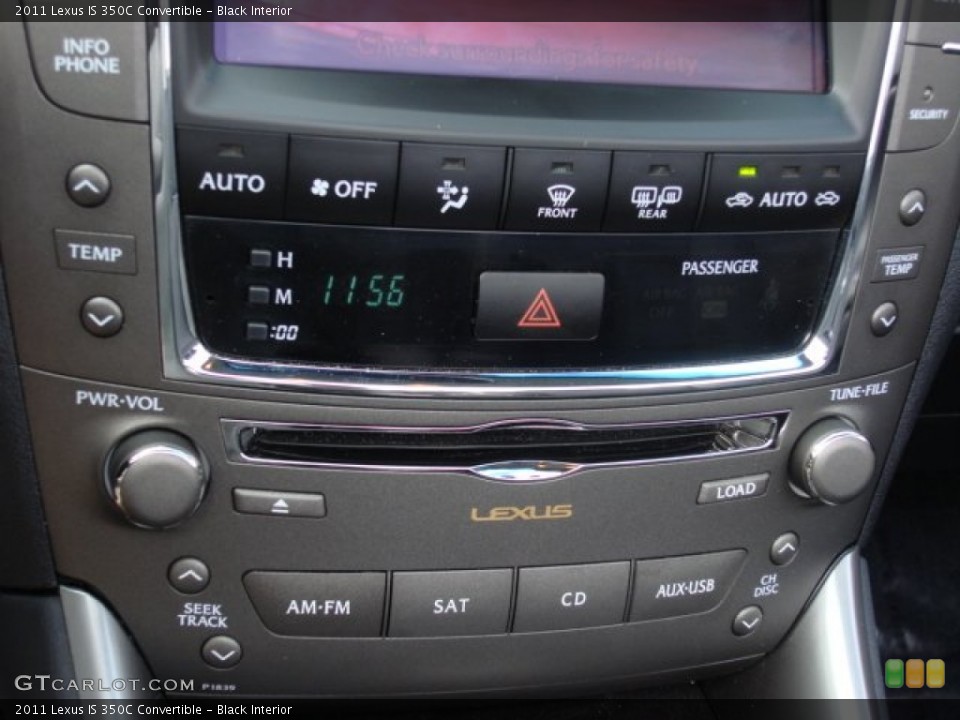 Black Interior Controls for the 2011 Lexus IS 350C Convertible #74535703