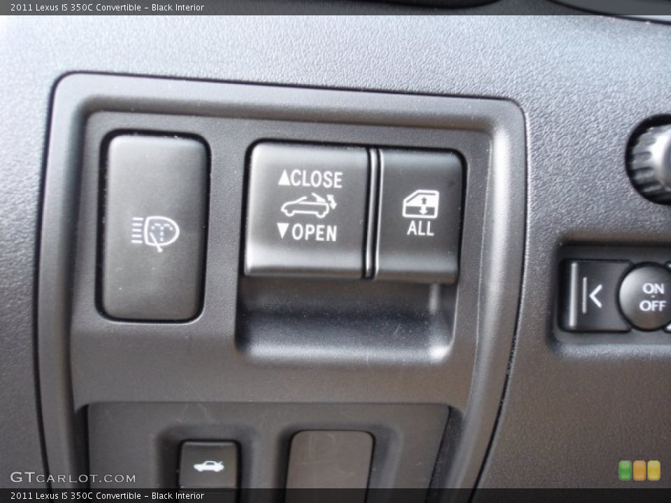 Black Interior Controls for the 2011 Lexus IS 350C Convertible #74535803